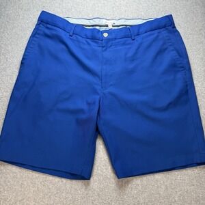 Peter Millar Performance Chino Golf Shorts Mens 38 Blue